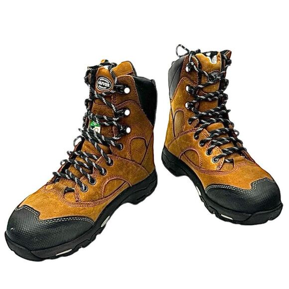 Honeywell Women’s 6" Cognac Leather Steel Toe Work Boots - Size 9 Medium Oliver - Picture 5 of 14